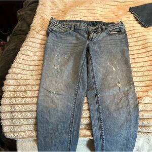 Ann Taylor LOFT Lean Boyfriend, distressed jeans, size 6P
